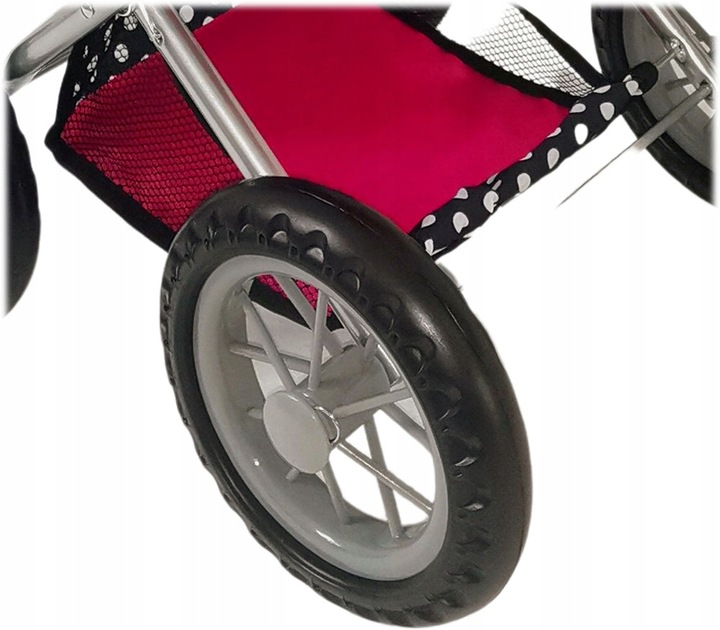 WÓZEK DLA LALEK SPACERÓWKA GONDOLA 3w1 DUŻE KOŁA