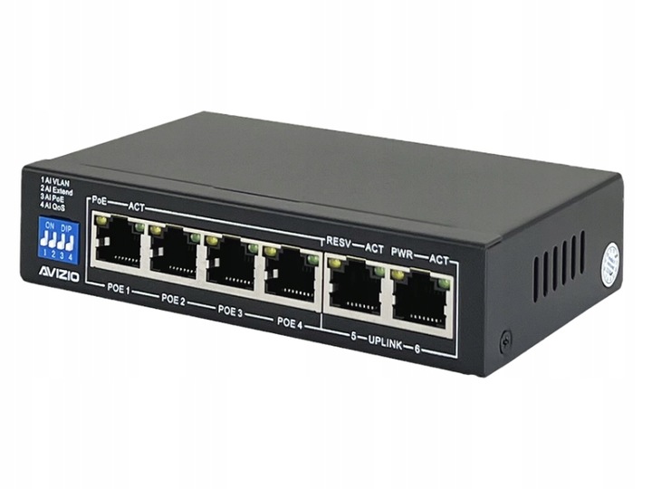 Switch POE 4xPOE 2xUplink 60W 4POE