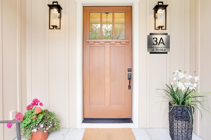 Tabliczka adresowa NUMER | ADRES NA DOM| 25x25cm | CNC | Wycinany | UV