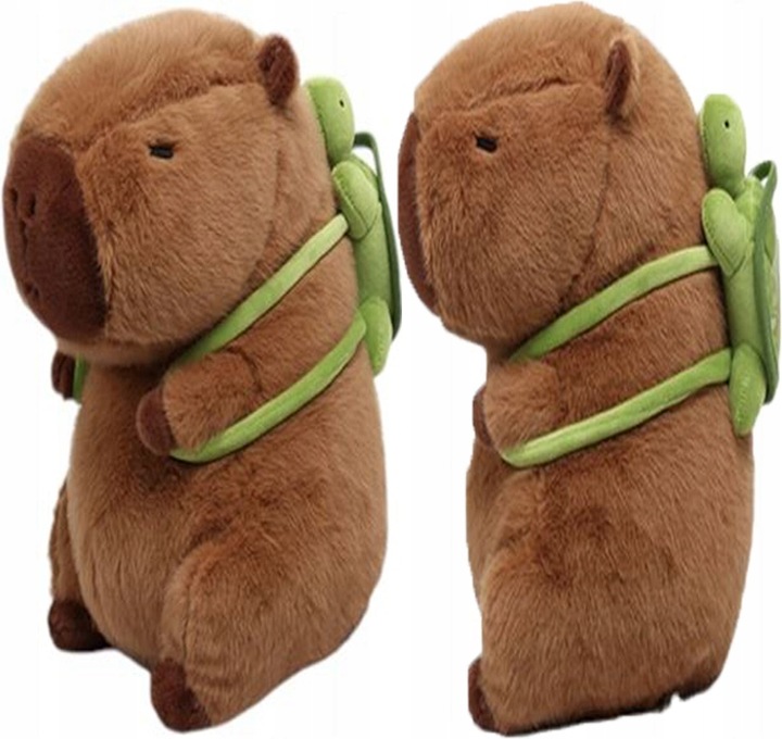 KAPIBARA PLUSZOWA MASKOTKA 55 CM ZABAWKA Z PLECAKIEM ŻÓŁWIK MIĘKKA PLUSZAK