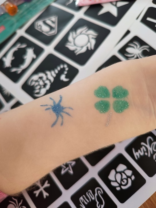 Tatuaże brokatowe SZABLONY 373 SZT KATALOG DLA DZIECI I DOROSŁYCH