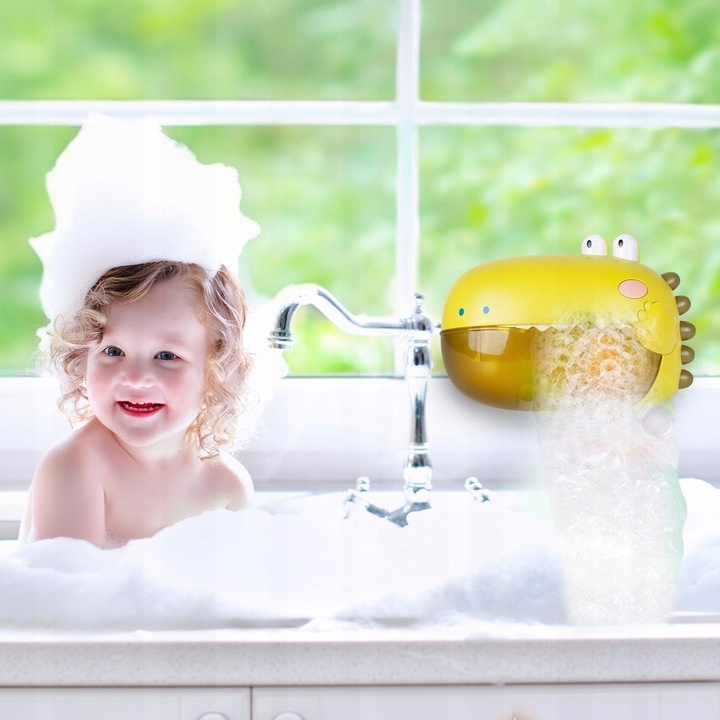 BĄBELKOWY DINOZAUR DINO DO KĄPIELI MASZYNKA DO ROBIENIA PIANY W WANNIE GRA