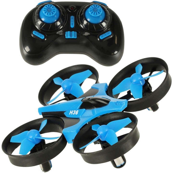 Mini Dron RC JJRC H36 mini 2.4GHz 4CH niebieski PREZNET DLA DZIECKA !