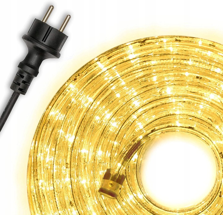 WĄŻ LED ŚWIETLNY 10 METRÓW 240 LED CIEPŁA BARWA TIMER