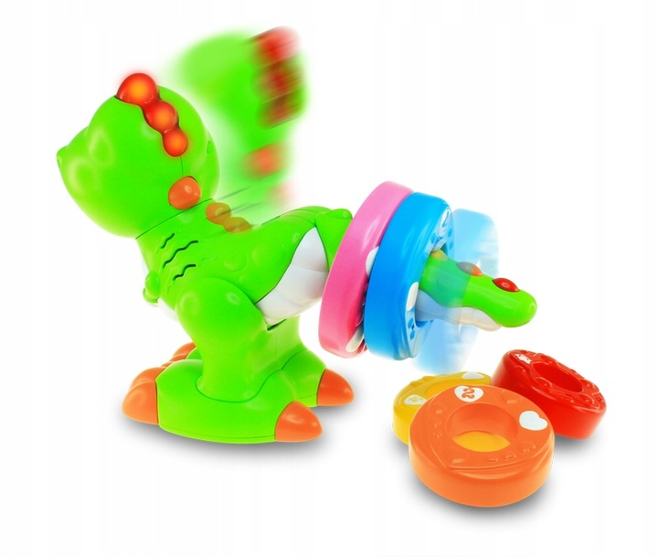 Dumel Interaktywny Figlarny Dino z Obręczami