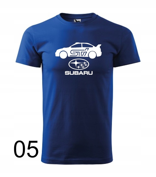 Koszulka męska SUBARU IMPREZA STI kolory