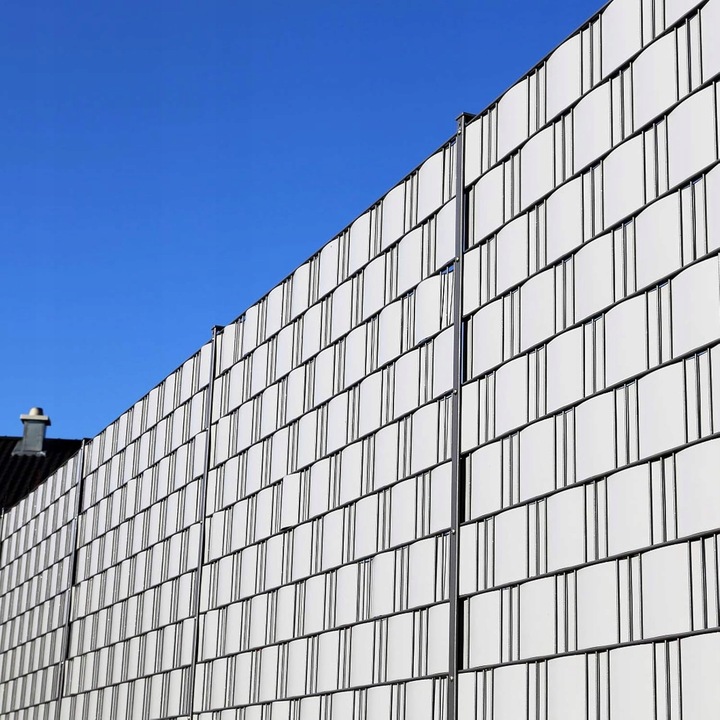 TAŚMA OGRODZENIOWA JASNOSZARA 19x35m OSŁONA NA OGRODZENIE PANELOWE PŁOT +UV