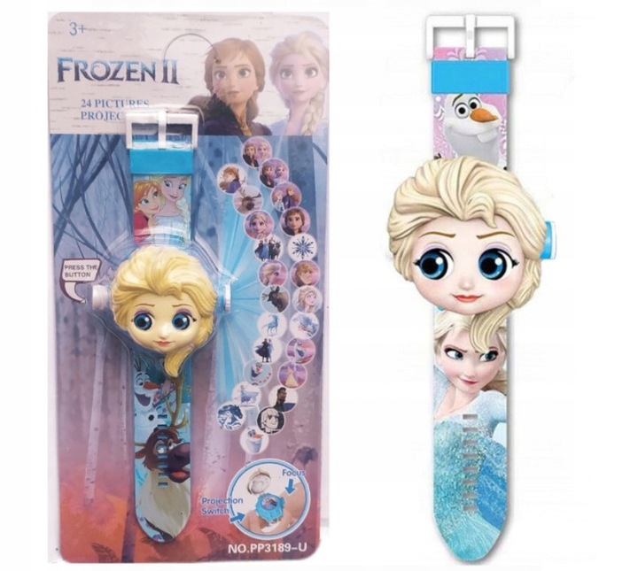 Zegarek 3D z projektorem Frozen Elsa
