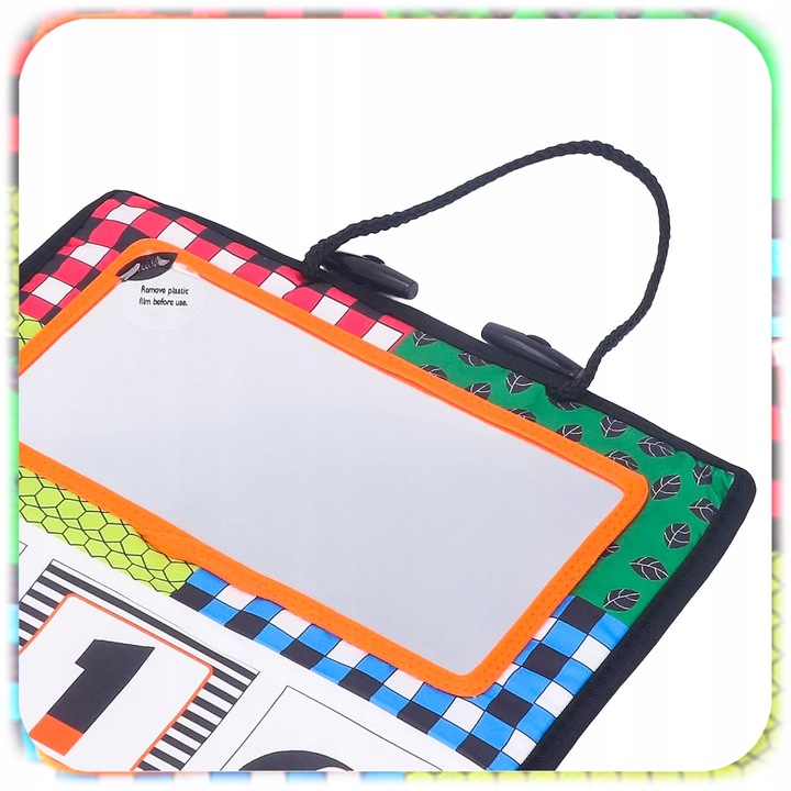 KSIĄŻECZKA KONTRASTOWA DLA NIEMOWLĄT Z Lusterkiem Sensoryczna Składana 0+