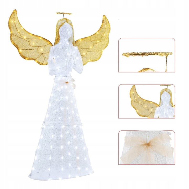 Dekoracje świąteczne LED anioł