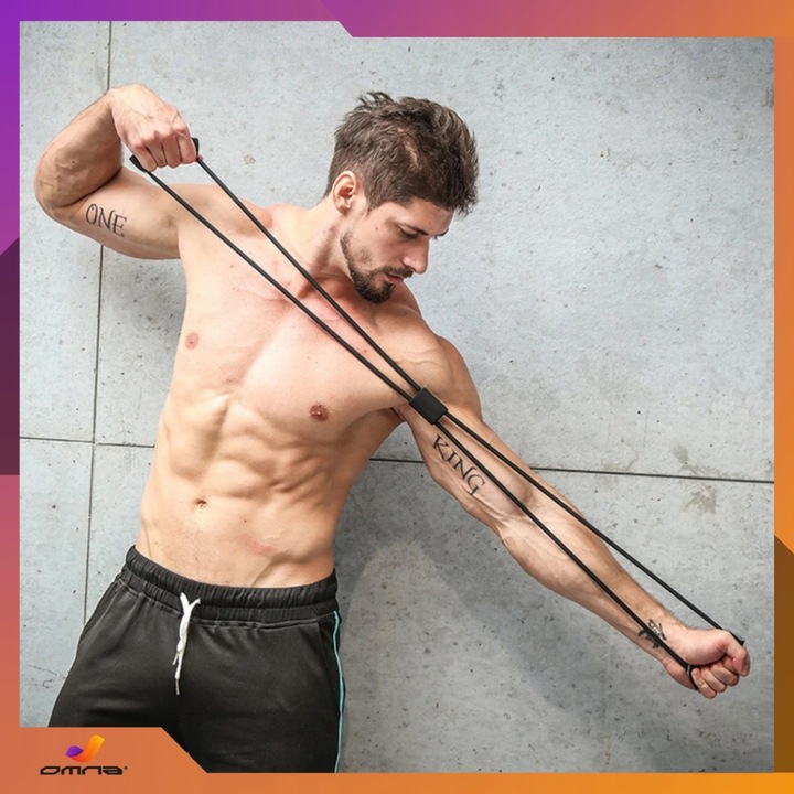 Zestaw do ćwiczeń w domu siłowych roller skakanka mata ekspander ściski 7w1