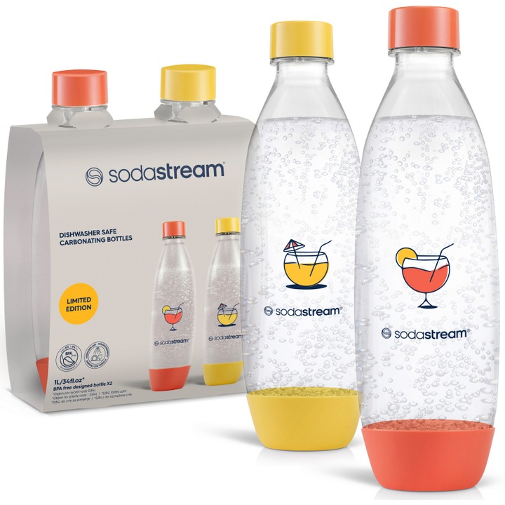 ZESTAW BUTELEK 2x1l DO SATURATORA!!! SodaStream DO ZMYWARKI !!!