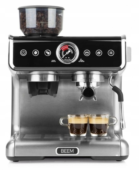 CIŚNIENIOWY EKSPRES DO KAWY Z MŁYNKIEM I SPIENIACZEM BEEM Grind Profession