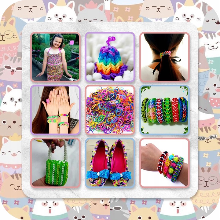 GUMKI DO ROBIENIA BRANSOLETEK DUŻY ZESTAW 6600+ ELEMENTÓW XXL PREZENT