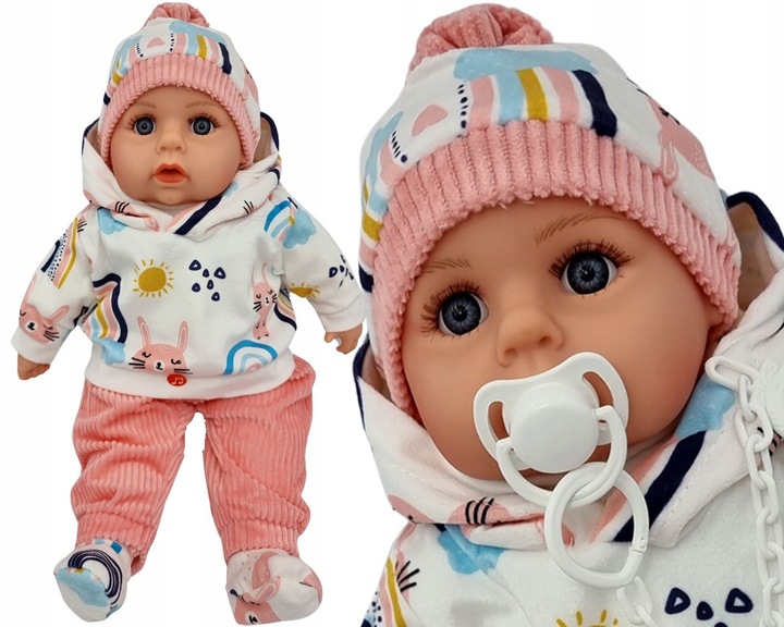 LALKA BOBAS MÓWI I ŚPIEWA POLSKI 45CM+SMOCZEK_38