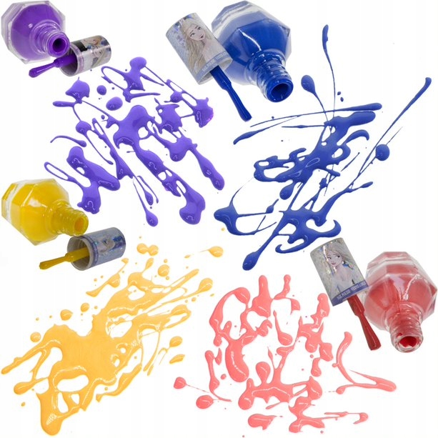 KRAINA LODU DUŻY ZESTAW 12 LAKIERÓW DO MALOWANIA PAZNOKCI NA PREZENT+GRATIS