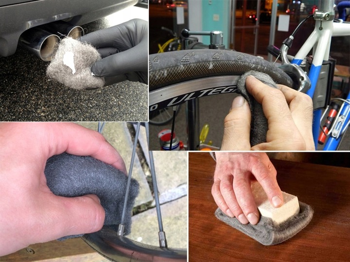 ZESTAW DO POLEROWANIA SZLIFOWANIA WEŁNA STALOWA