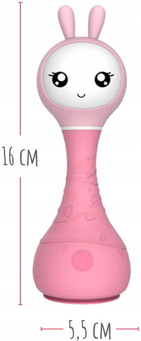 ALILO KRÓLICZEK SMARTY BUNNY INTERAKTYWNY Zabawka Muzyka Grzechotka Różowy