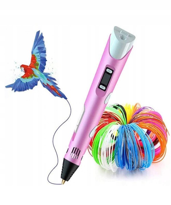 ZESTAW DŁUGOPIS 3D DLA DZIECI DRUKARKA + 110 METRÓW WKŁADU FILAMENTU GRATIS