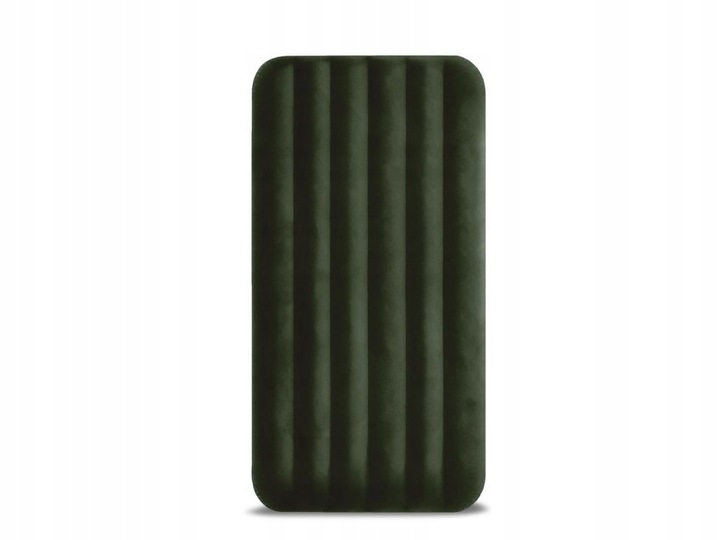 Materac Dmuchany Welurowy Łóżko z Pompką na Baterie Jednoosobowy Intex