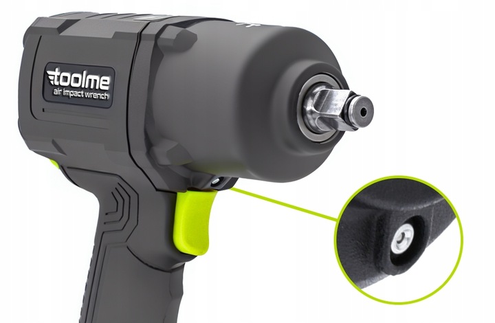 UDAROWY klucz pneumatyczny 1650Nm TOOLME kompozytowy do kół Z UDAREM 1/2 "