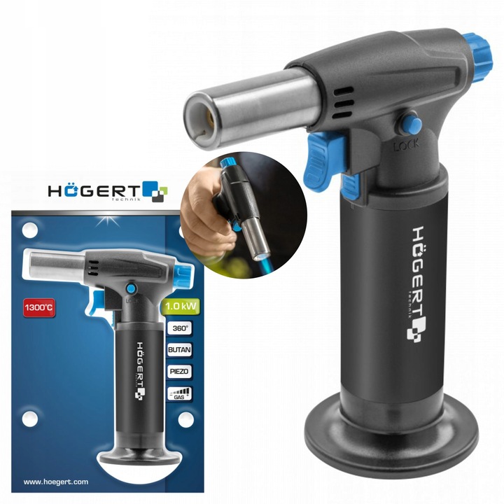 HOGERT PALNIK GAZOWY KUCHENNY DO CREME BRULEE OPALANIA 360-1300°C HT2C509