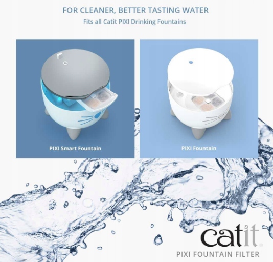 Filtr wymienny węglowy do FONTANNY poidła dla kota PIXI Catit filtry 6 szt