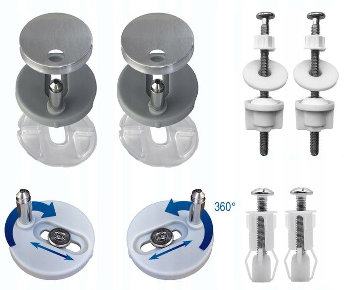 Deska sedesowa wolnoopadająca WC twardy duroplast uniwersalna wypinana kołk