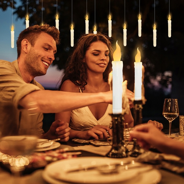 12szt Lewitujące Świece Led Z Pilotem Zdalnego Sterowania Świece Na Baterie