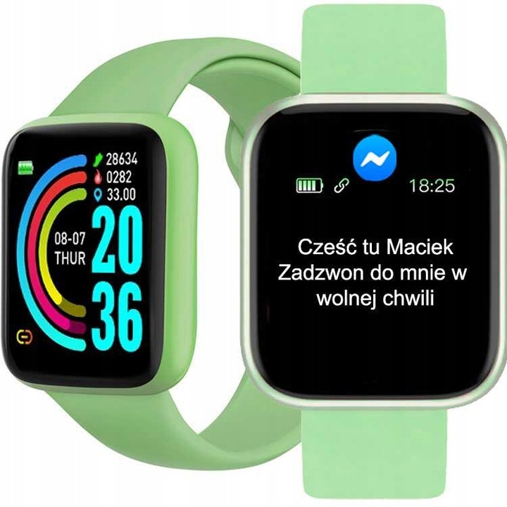 SMARTWATCH ZEGAREK KROKI PULSOKSYMETR TĘTNO FIT PL