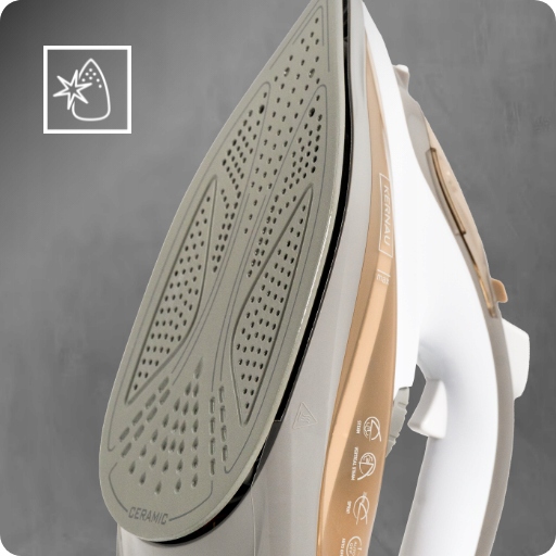 Żelazko parowe Kernau KSSI 2201 C 2200W Anti-Calc Stopa ceramiczna Titanum