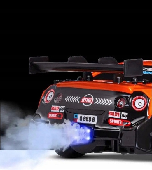 Samochód Zdalnie Sterowany Duży Auto Na Pilota RC Do Driftu Led Dym 4x4 GTR