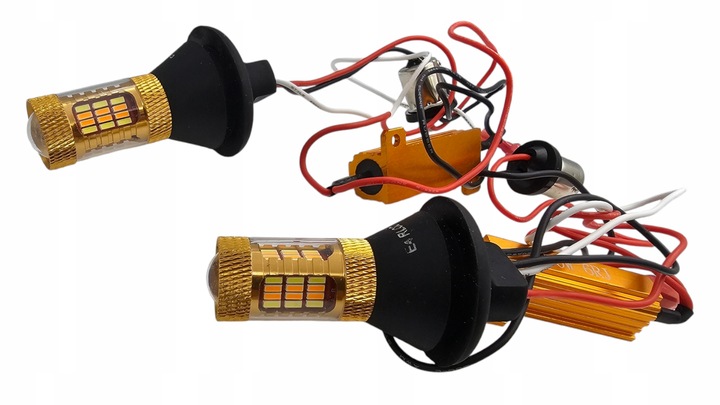 KIERUNKOWSKAZY LED PY21W BAU15S 1156 DRL ŚWIATŁA DZIENNE 2w1 ULTRA MOCNE