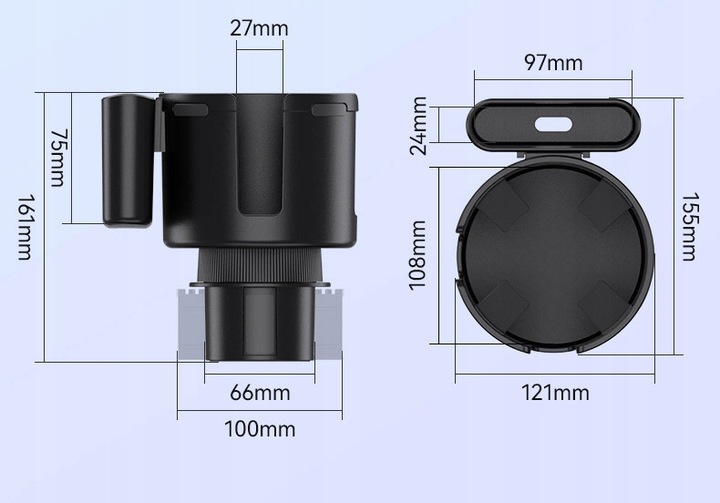 Uchwyt na Kubek do Samochodu Auta Telefon Napoje Butelki Kawę Puszkę Cup