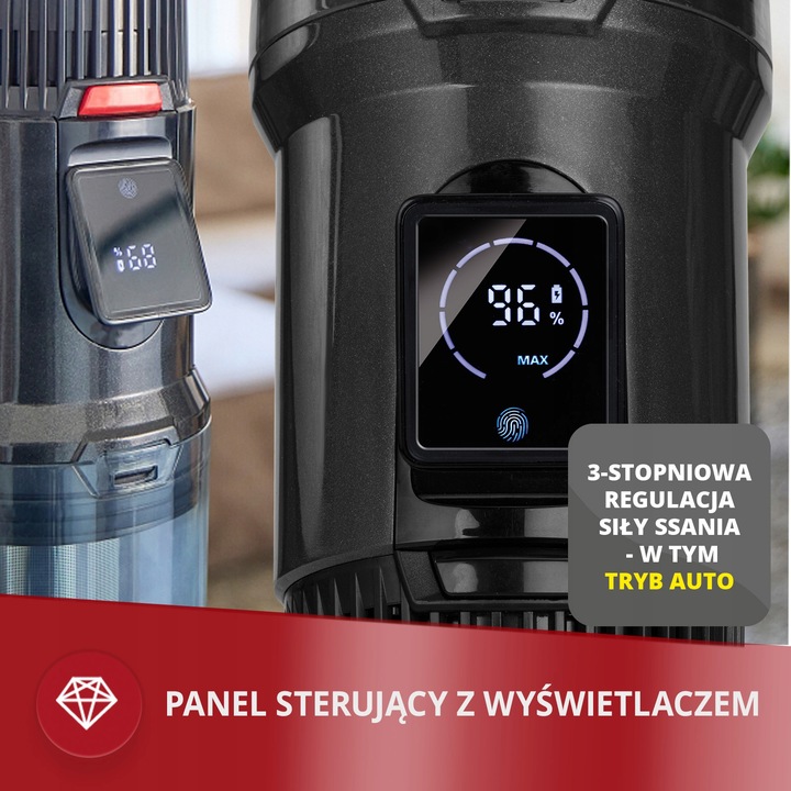 Odkurzacz pionowy bezprzewodowy mocny Flex MPM MOD-71 400 W