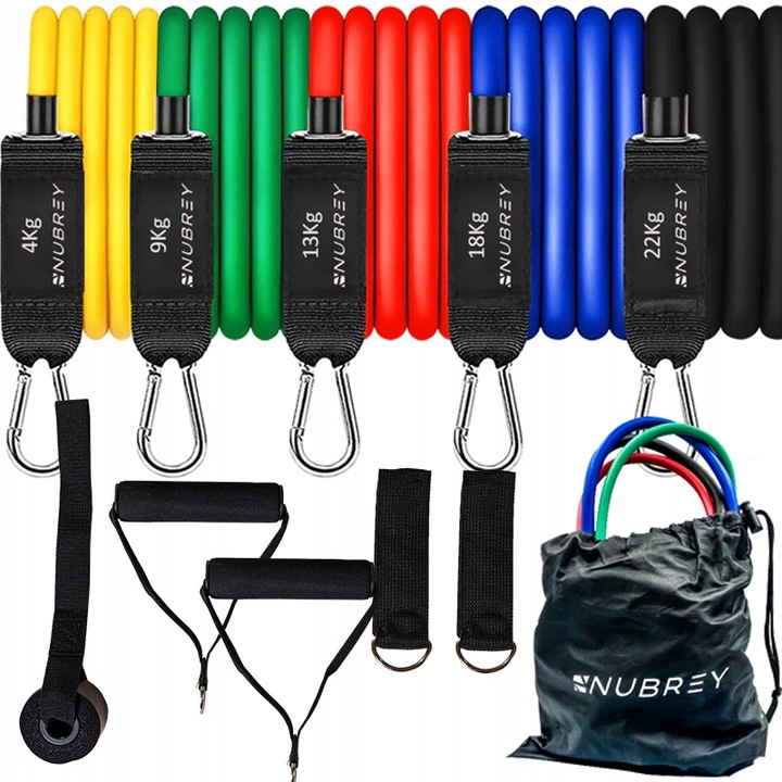 Zestaw Ekspanderów 5 Gum Oporowych do Ćwiczeń