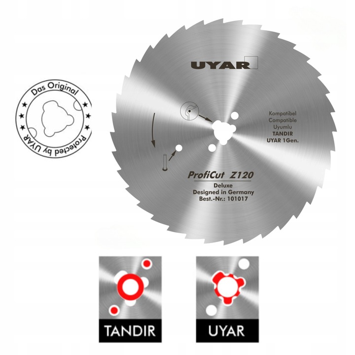 Ostrze do noża ząbkowane 120mm do Tandir 120 Dost 120 UYAR ProfiCut Z120