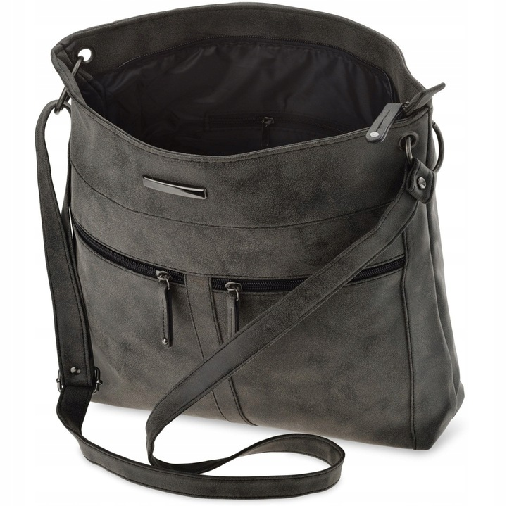 Pojemna TOREBKA DAMSKA NA RAMIĘ Duża LISTONOSZKA Skórzana TORBA