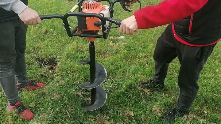 ŚWIDER SPALINOWY WIERTNICA GLEBOWA DO ZIEMI GLEBY ZESTAW + WIERTŁA + OLEJ