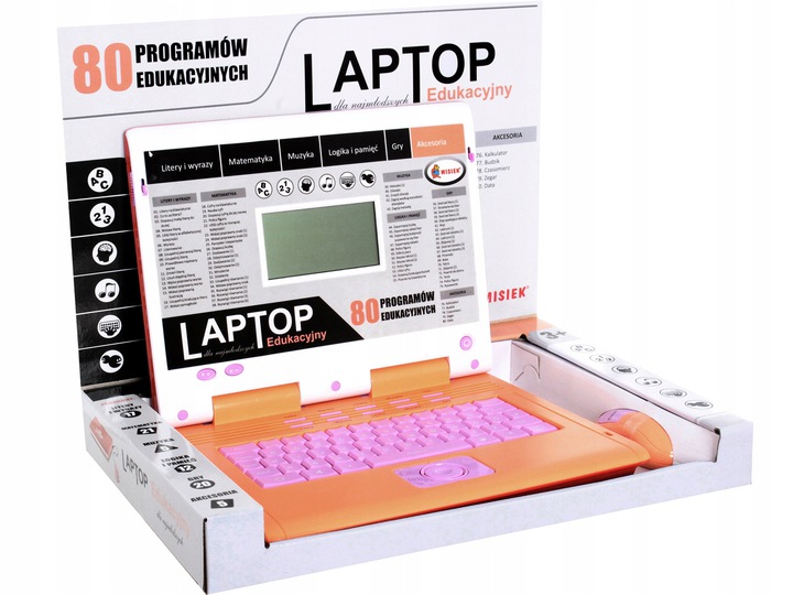 LAPTOP EDUKACYJNY 80 PROGRAMÓW USB KOMPUTER DLA DZIECKA DO NAUKI W DOMU