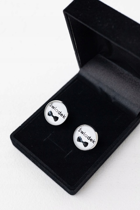 Spinki dla Świadka do mankietów w etui ślub prezent świadek