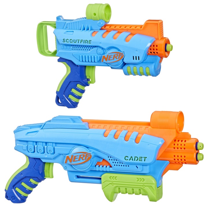 Nerf Elite Jr Ultimate Starter Set, 2 Easy Play Toy Foam Blasters, 15 Nerf