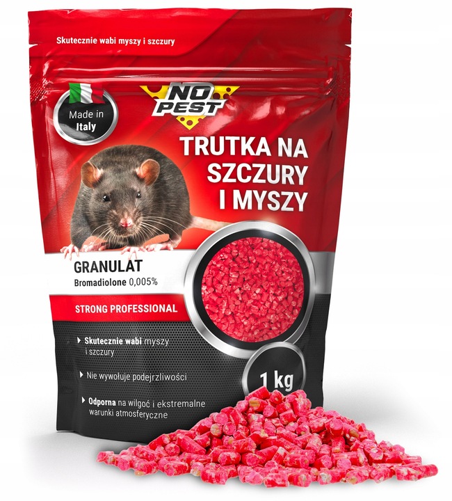 TRUTKA GRANULAT NA GRYZONIE 1KG + STACJA DERATYZACYJNA X3 BROMADIOLONE