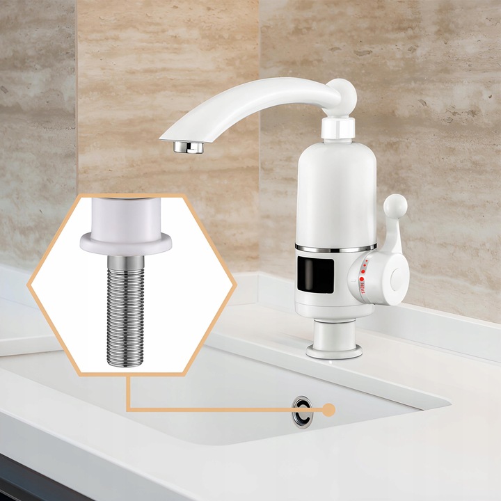 PODGRZEWACZ DO WODY PRZEPŁYWOWY 3000W ELEKTRYCZNY STOPNI WYŚWIETLACZ LCD