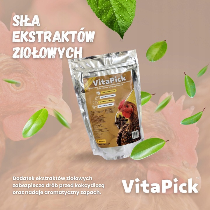 PULMO-MAX Układ Oddechowy dla drobiu kur + VitaPick 2 kg Witaminy dla kur