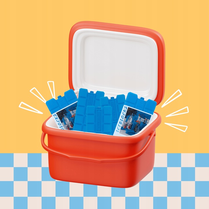 ZESTAW 6 WKŁADÓW 400 ML, 6 x WKŁAD CHŁODZĄCY, DO LODÓWKI TURYSTYCZNEJ