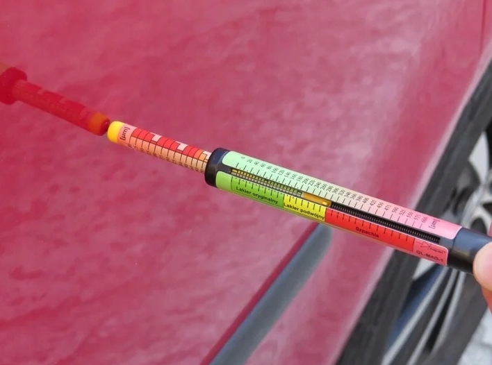 Prodig-Tech MIERNIK CZUJNIK TESTER GRUBOŚCI LAKIERU GL-MAG 20-25um 0-600