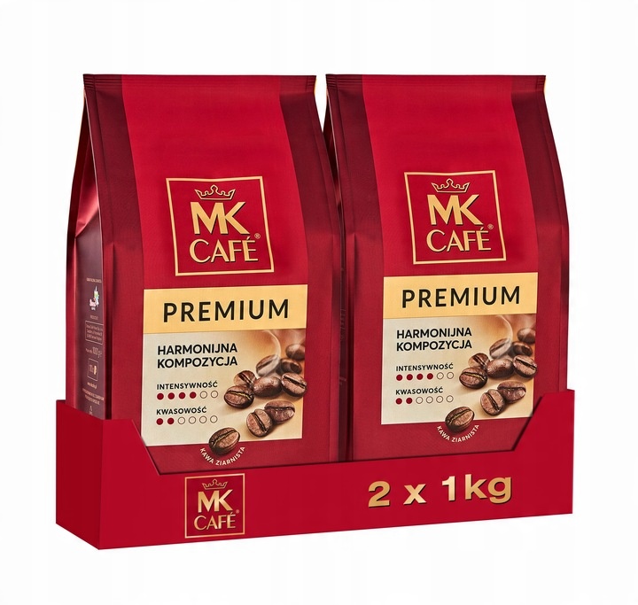 Kawa ziarnista mieszana MK Cafe Premium 1000 g Kawa Mk Café Czerwona 1 Kg