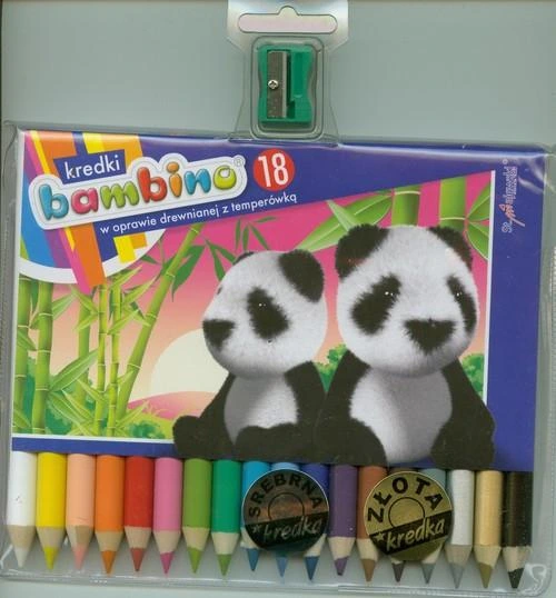 Kredki ołówkowe grube Bambino 18 kolorów 15cm