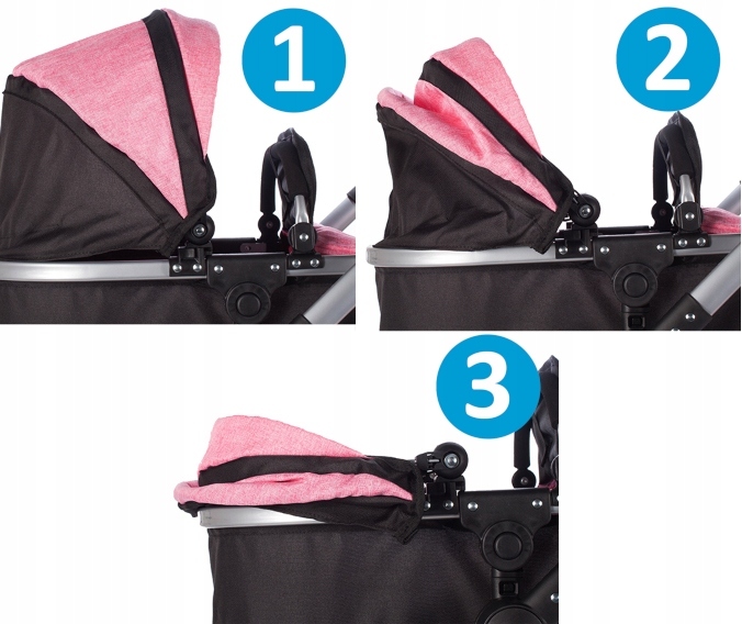 WÓZEK DLA LALEK GŁĘBOKI SPACERÓWKA 2w1 LEKKI SKŁADANY + TORBA + GONDOLA